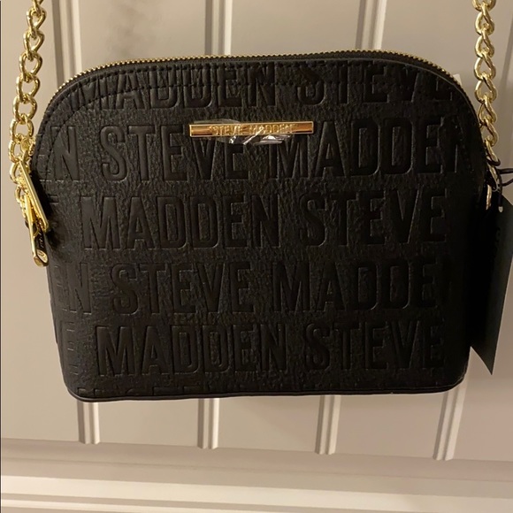 NWT Steve Madden Black bMaggie Logo Crossbody - Picture 2 of 5